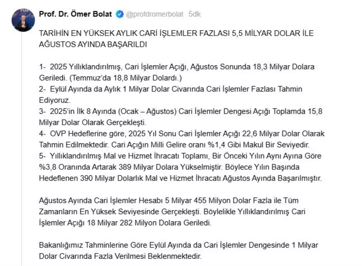 Ağustos Ayında Cari İşlemler Fazlası Tarih Yazdı agustos ayinda cari islemler fazlasi tarih yazdi rBgunNIA.jpg