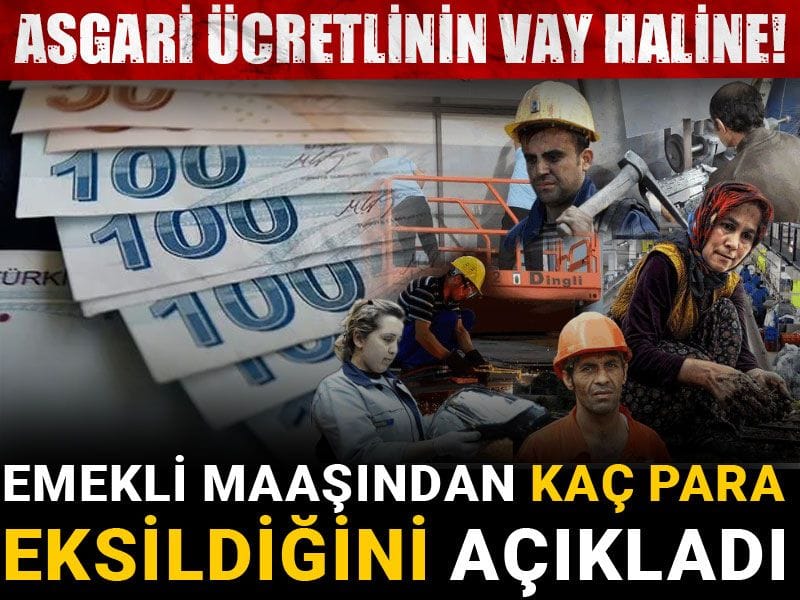 Emekli maaşından kaç para eksildiğini açıkladı: Asgari ücretlinin vay haline